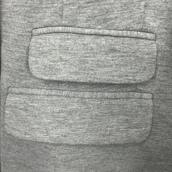 Gap The Academy Blazer 6 Gray/Yellow Double Knit Ponte Ribbon Contrast Stylish - Picture 4 of 12